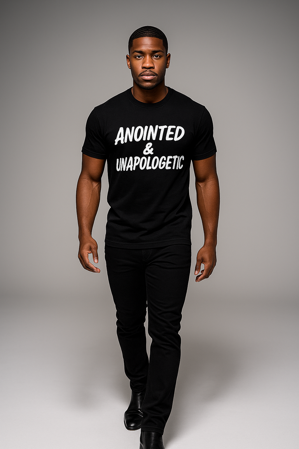 Anointed & Unapologetic™ Statement Tee (Black)