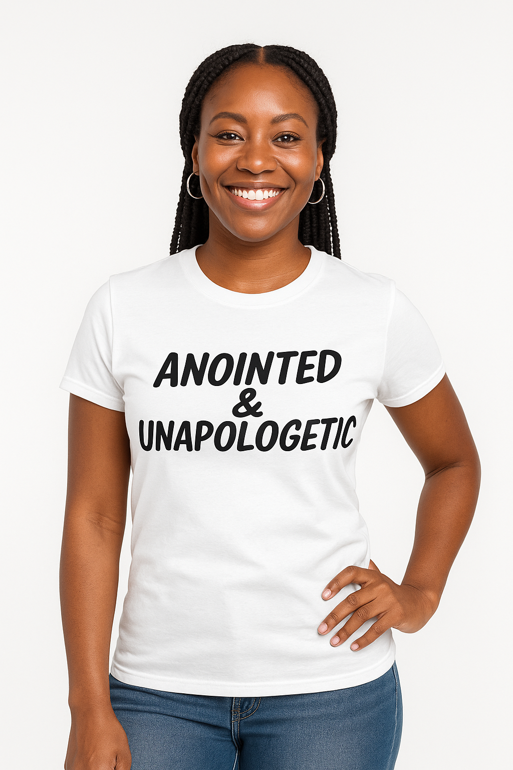 Anointed & Unapologetic™ Statement  Women's T-shirt (White)